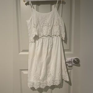 Impeccable Pig white eyelet sundress, size medium